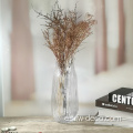 jarrón de vidrio de flor transparente decorativo en relieve a mano en relieve a mano